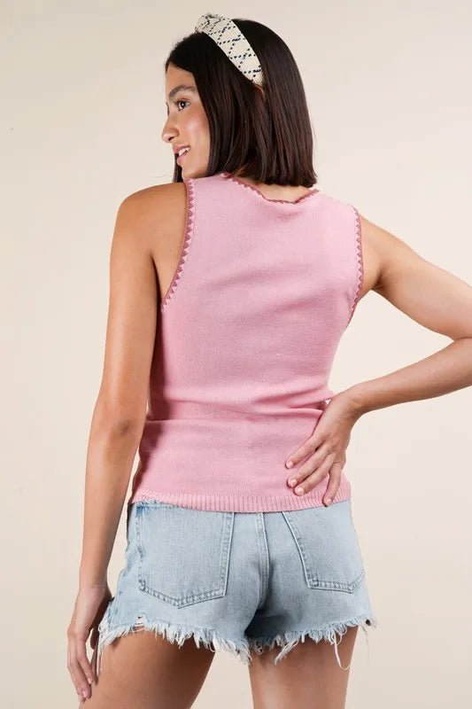 VERY J Blanket Style Sleeveless Knit Tank - Chaelisa's New Jammies