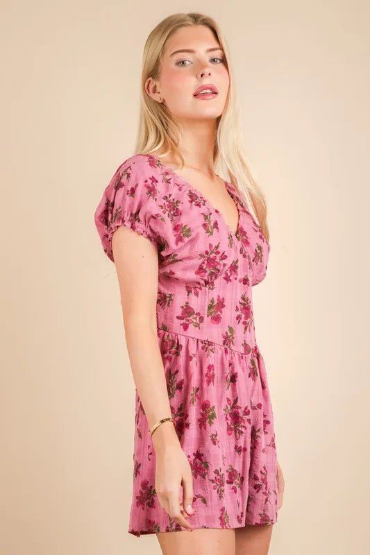 VERY J Floral Printed Ruffle Romper - Chaelisa's New Jammies