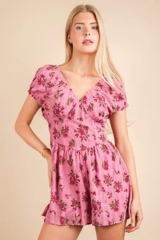 VERY J Floral Printed Ruffle Romper - Chaelisa's New Jammies