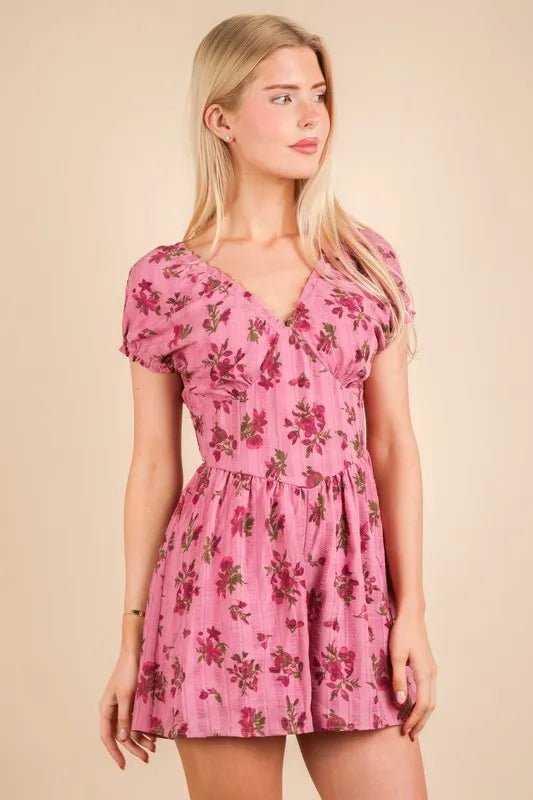VERY J Floral Printed Ruffle Romper - Chaelisa's New Jammies