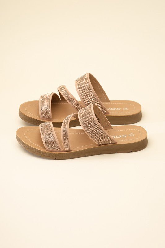 ZEAL - S Rhinestone Strap Sandals - Chaelisa's New Jammies