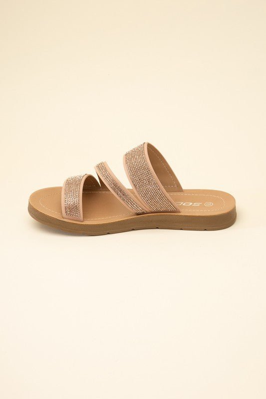 ZEAL - S Rhinestone Strap Sandals - Chaelisa's New Jammies