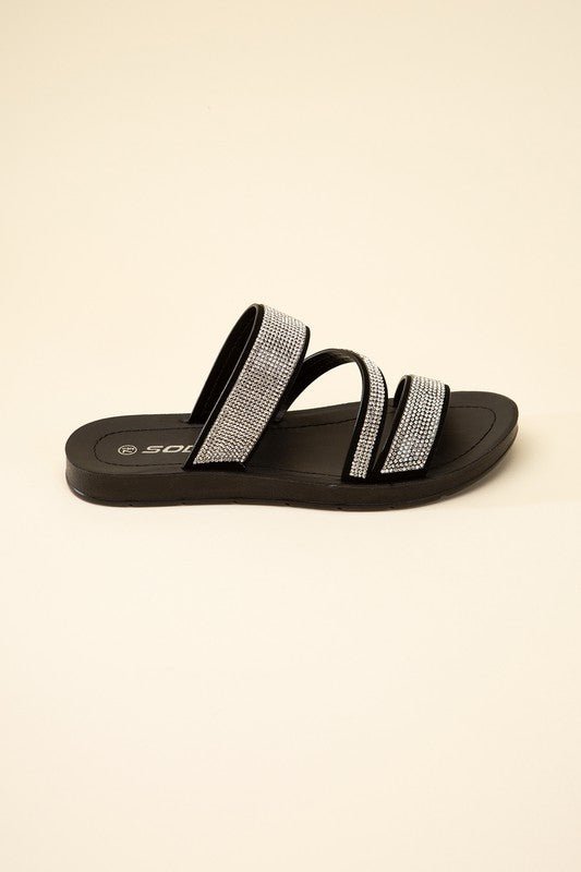 ZEAL - S Rhinestone Strap Sandals - Chaelisa's New Jammies
