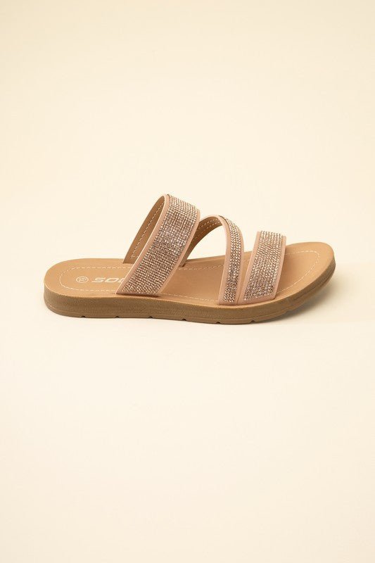 ZEAL - S Rhinestone Strap Sandals - Chaelisa's New Jammies