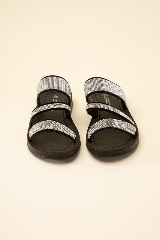 ZEAL - S Rhinestone Strap Sandals - Chaelisa's New Jammies