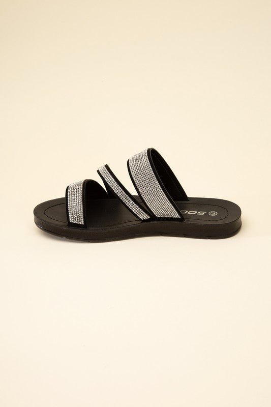 ZEAL - S Rhinestone Strap Sandals - Chaelisa's New Jammies