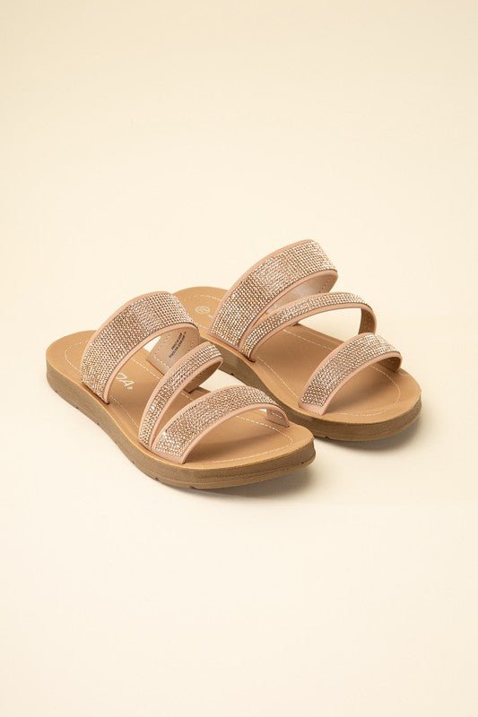 ZEAL - S Rhinestone Strap Sandals - Chaelisa's New Jammies