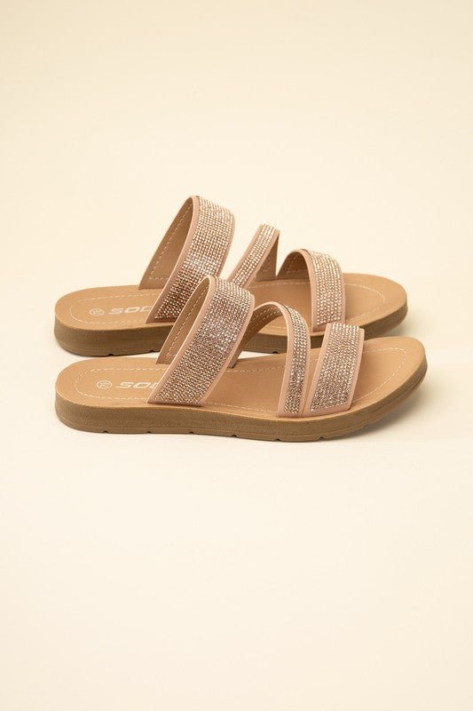 ZEAL - S Rhinestone Strap Sandals - Chaelisa's New Jammies