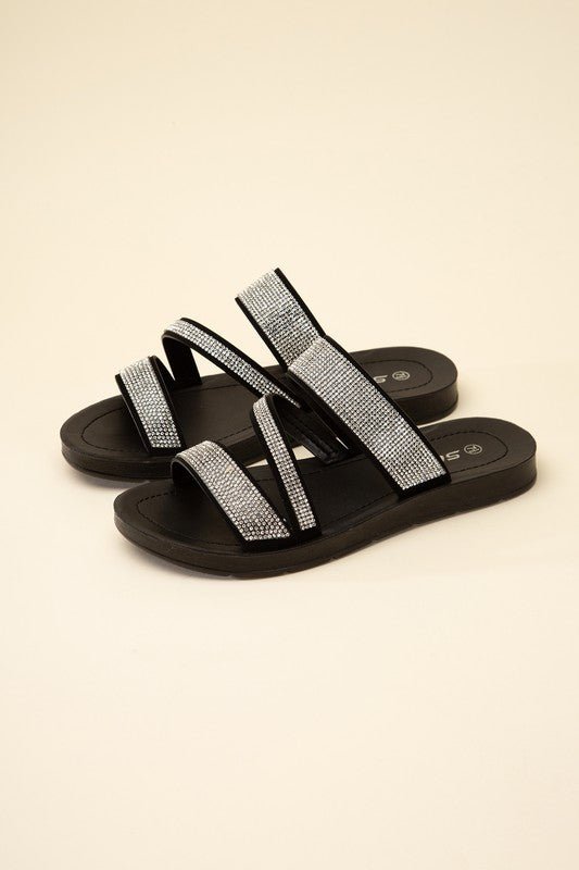 ZEAL - S Rhinestone Strap Sandals - Chaelisa's New Jammies