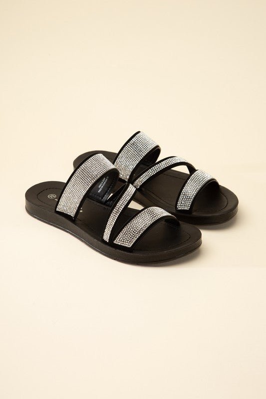 ZEAL - S Rhinestone Strap Sandals - Chaelisa's New Jammies
