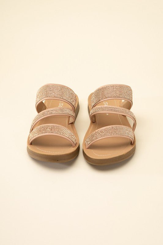 ZEAL - S Rhinestone Strap Sandals - Chaelisa's New Jammies
