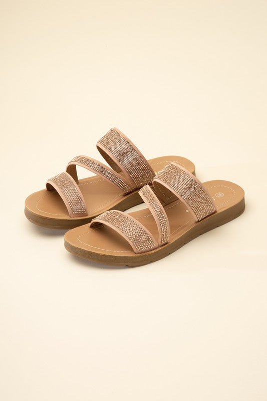 ZEAL - S Rhinestone Strap Sandals - Chaelisa's New Jammies