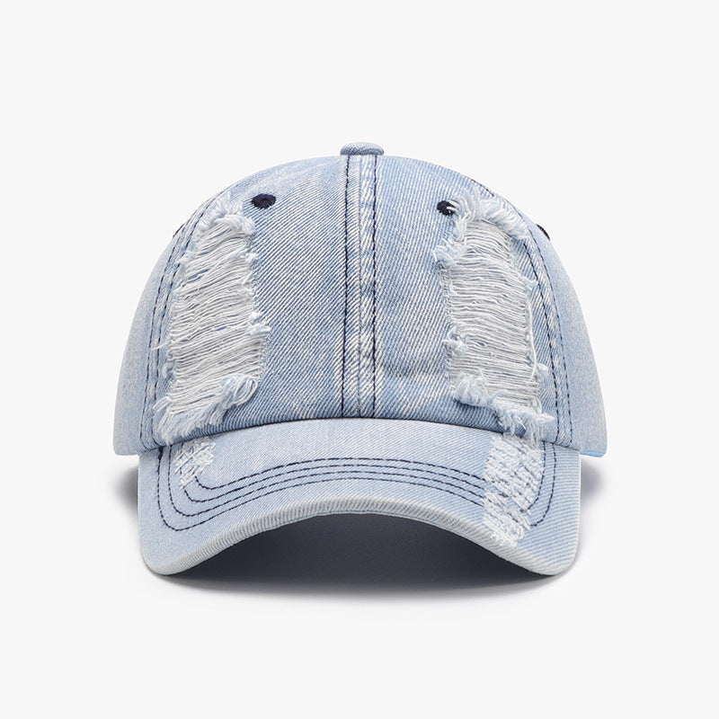 Distressed Cotton Baseball Cap-Chaelisa's New Jammies