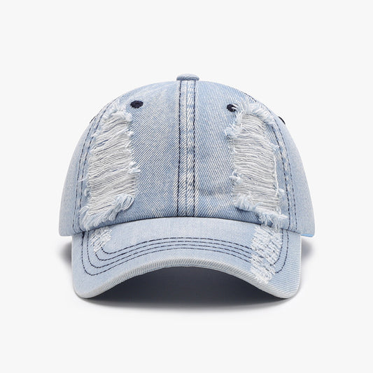 Distressed Cotton Baseball Cap-Chaelisa's New Jammies