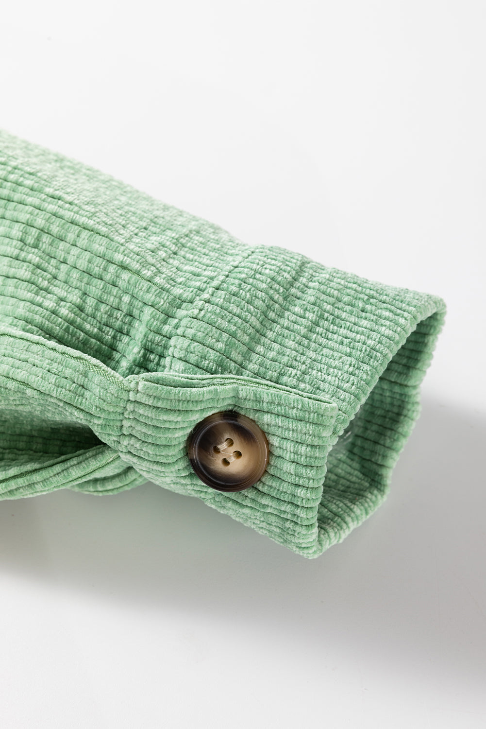 Mist Green Patched Pocket Button Up Corduroy Shacket-Chaelisa's New Jammies