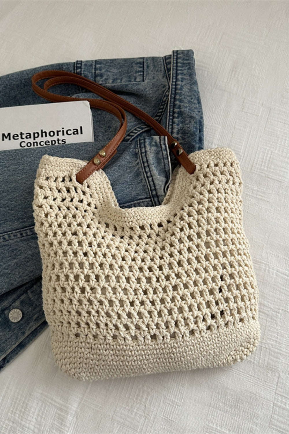 Openwork Woven Tote Bag-Chaelisa's New Jammies