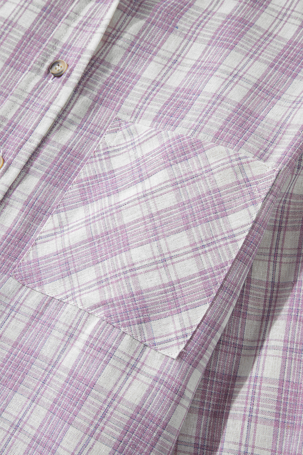Pink Checkered Print Loose Fit Buttoned Hooded Shacket-Chaelisa's New Jammies
