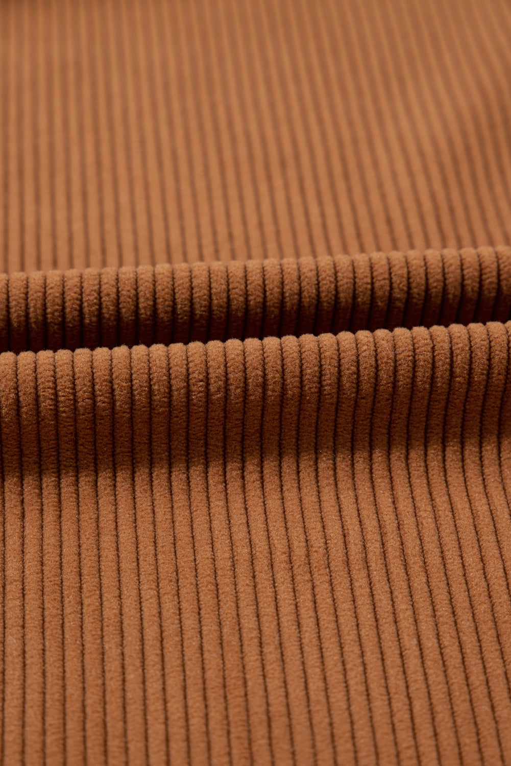 Cinnamon Corduroy Flap Pocket Button Up Round Hem Shacket-Chaelisa's New Jammies