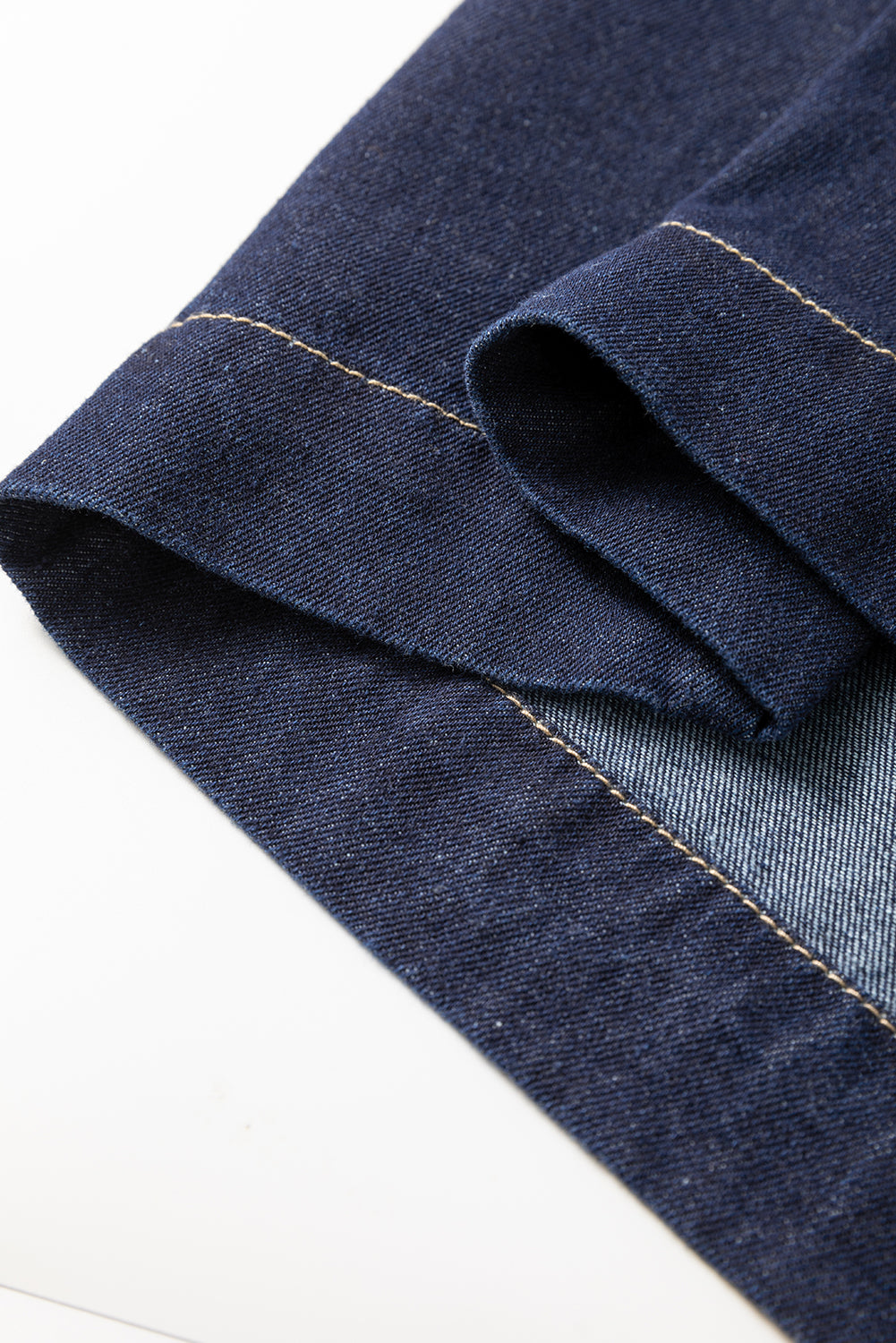 Dirty blue Zipped up Bodice Collared Short Puff Sleeve Denim Dress-Chaelisa's New Jammies
