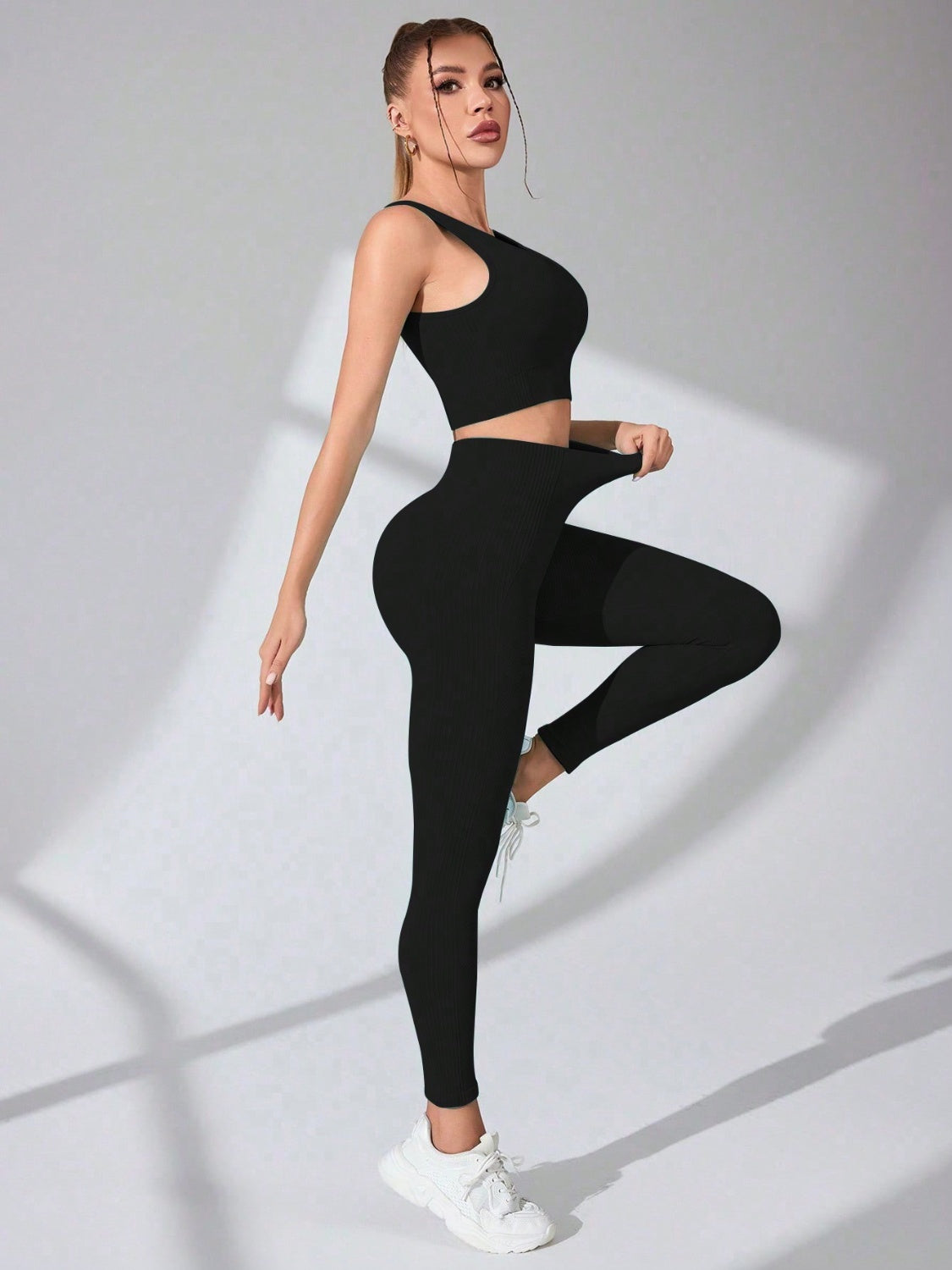 Scoop Neck Wide Strap Top and Pants Active Set-Chaelisa's New Jammies
