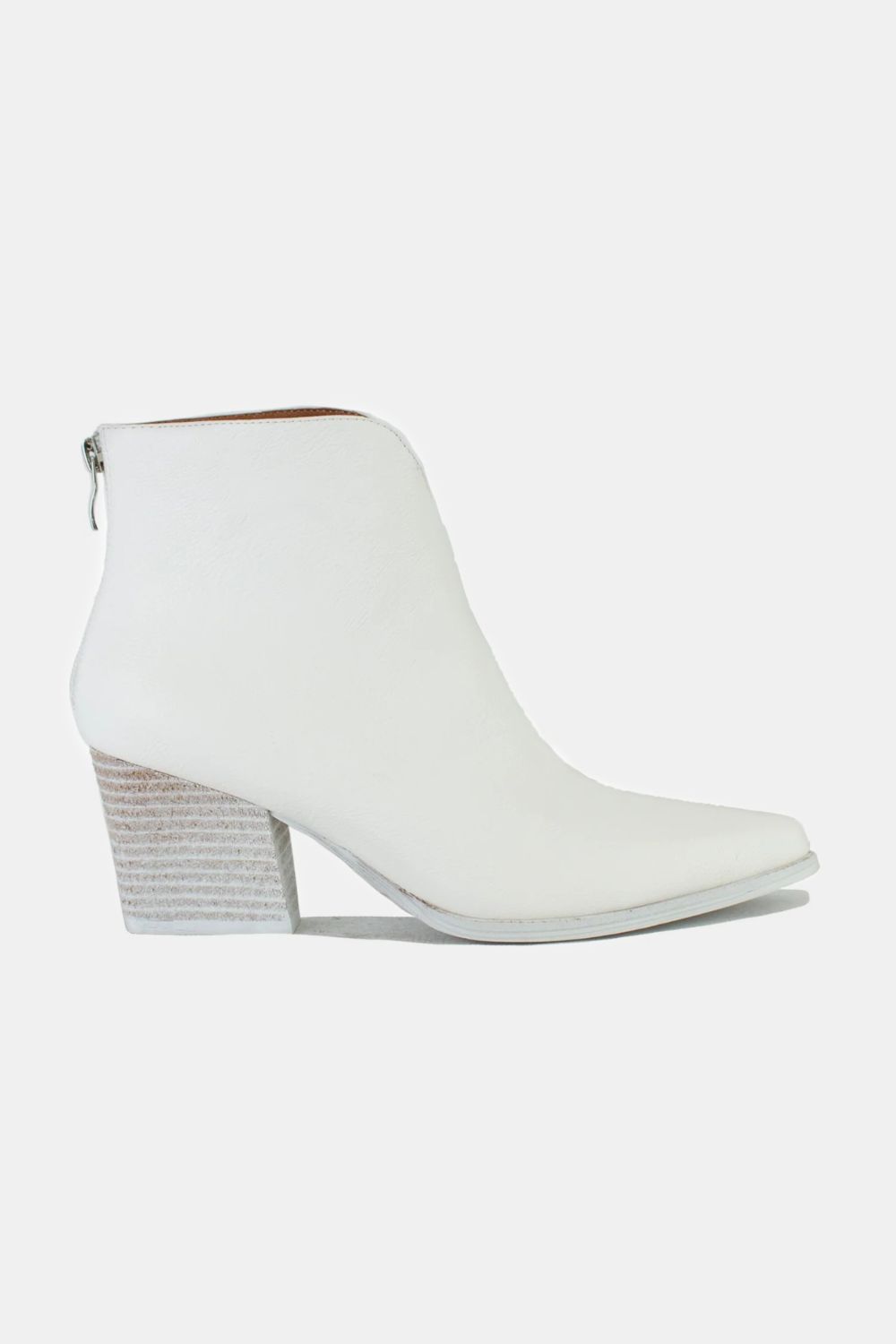 Beast Fashion PU Leather Block Heel Boots with Back Zippers-Chaelisa's New Jammies