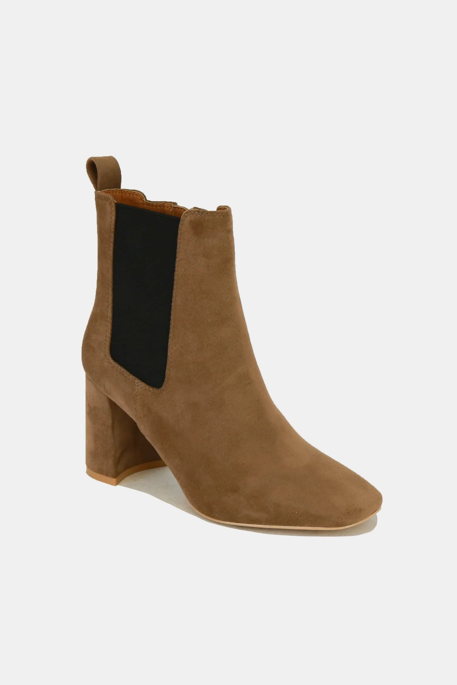 Beast Fashion Faux Suede Block Heel Chelsea Boots with Elastic Side Panel-Chaelisa's New Jammies