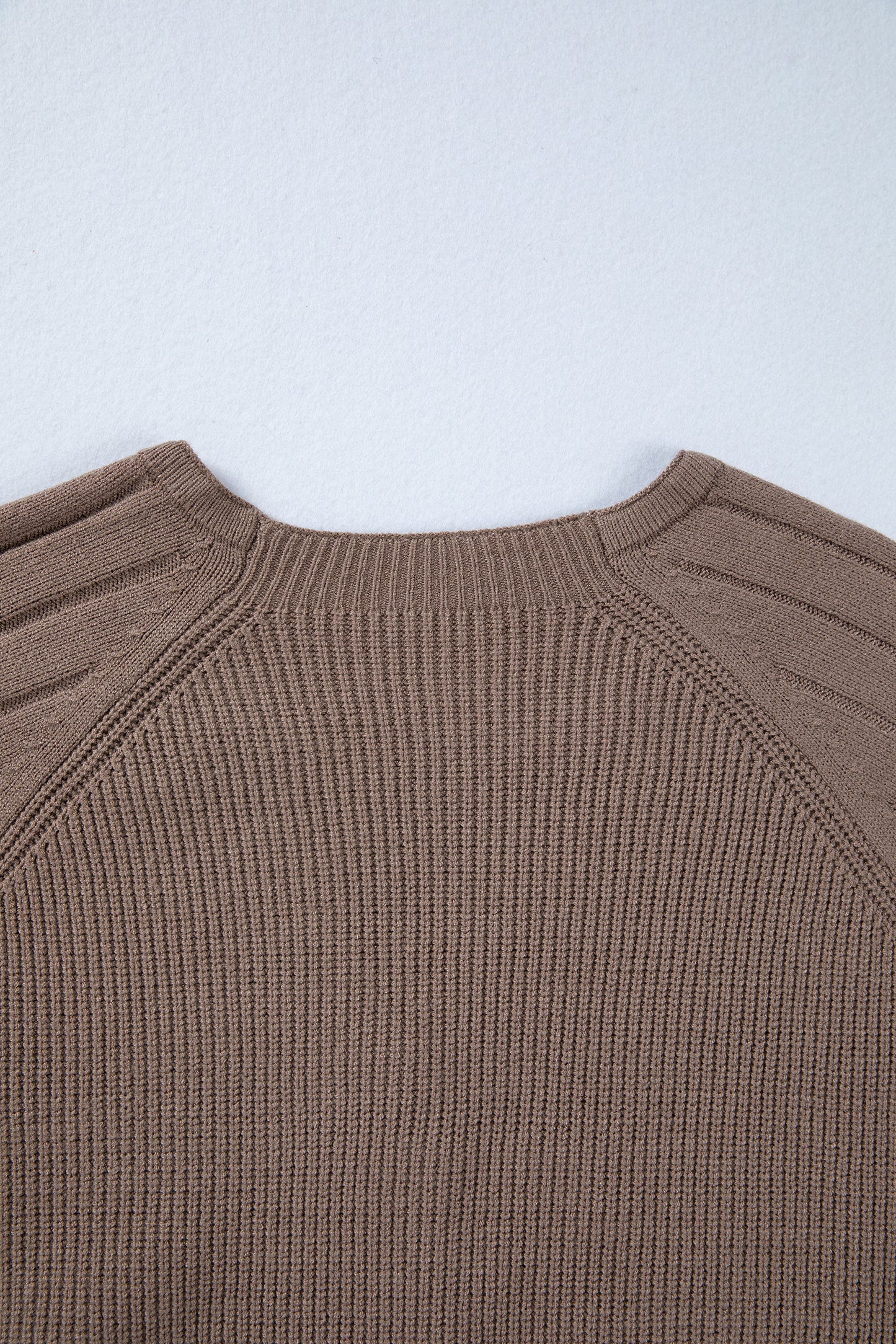 Goat Mixed Texture Knit Button V Neck Sweater Cardigan