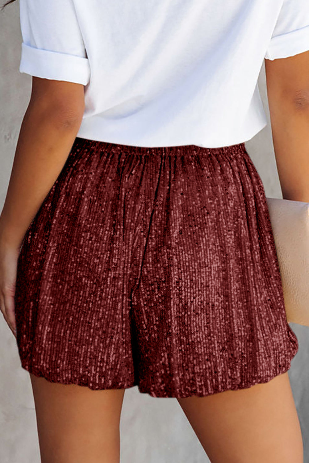 Sequin Elastic Waist Shorts-Chaelisa's New Jammies