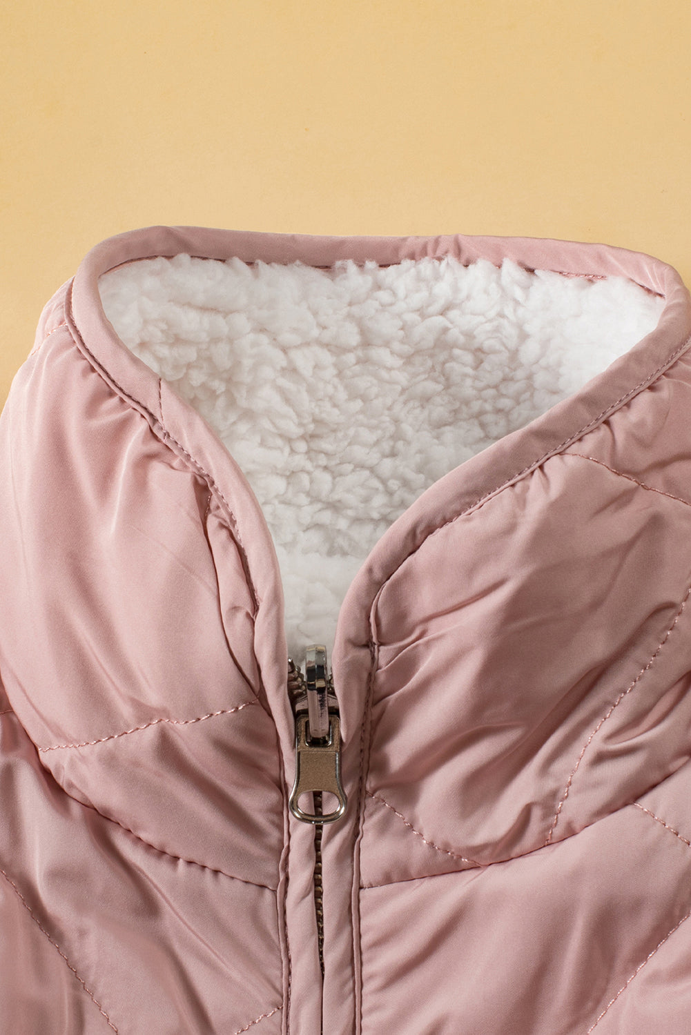 Pink Fleece Lined Quilted Vest Coats-Chaelisa's New Jammies