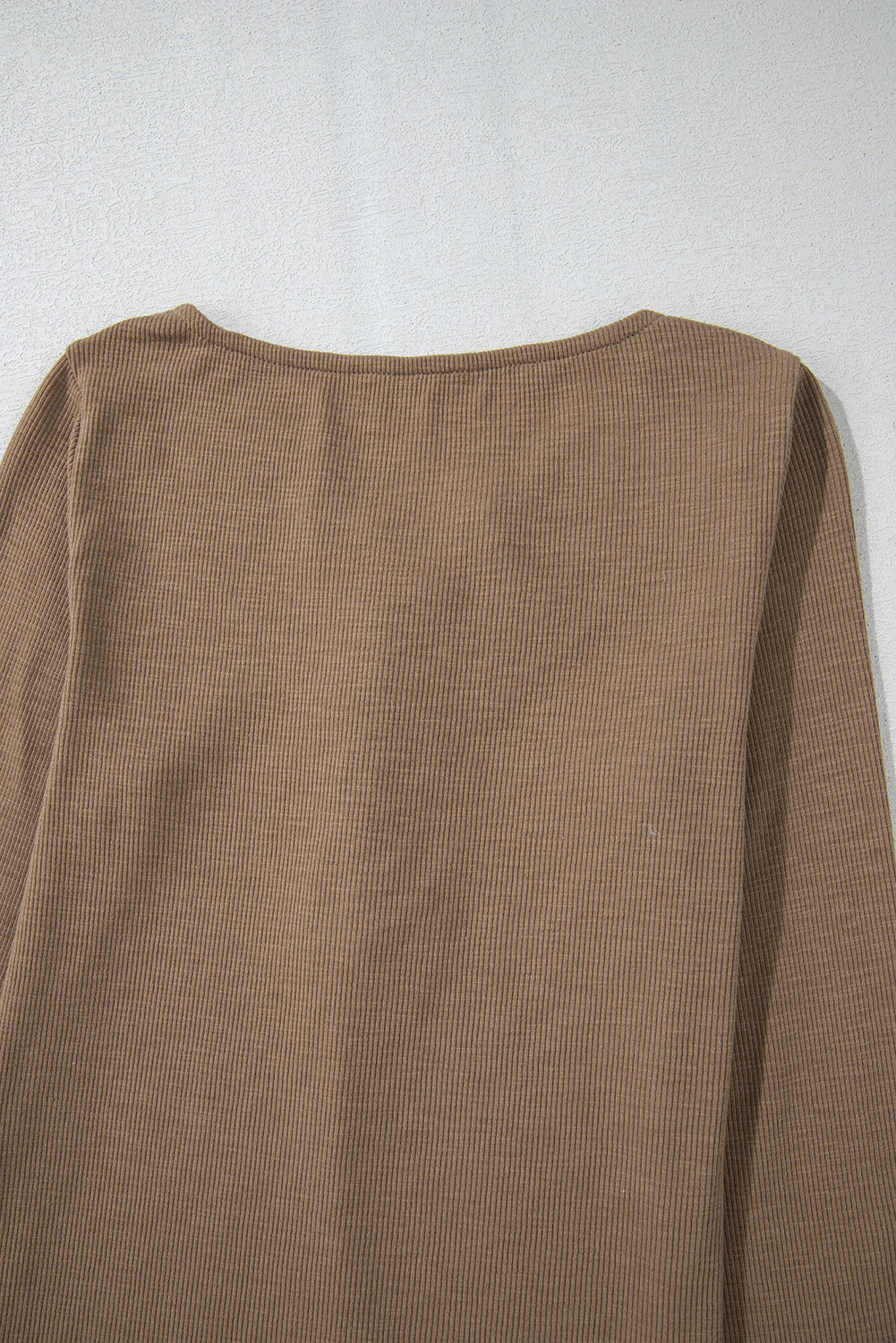 Chestnut Anglaise Broider Ribbed Long Sleeve Top-Chaelisa's New Jammies