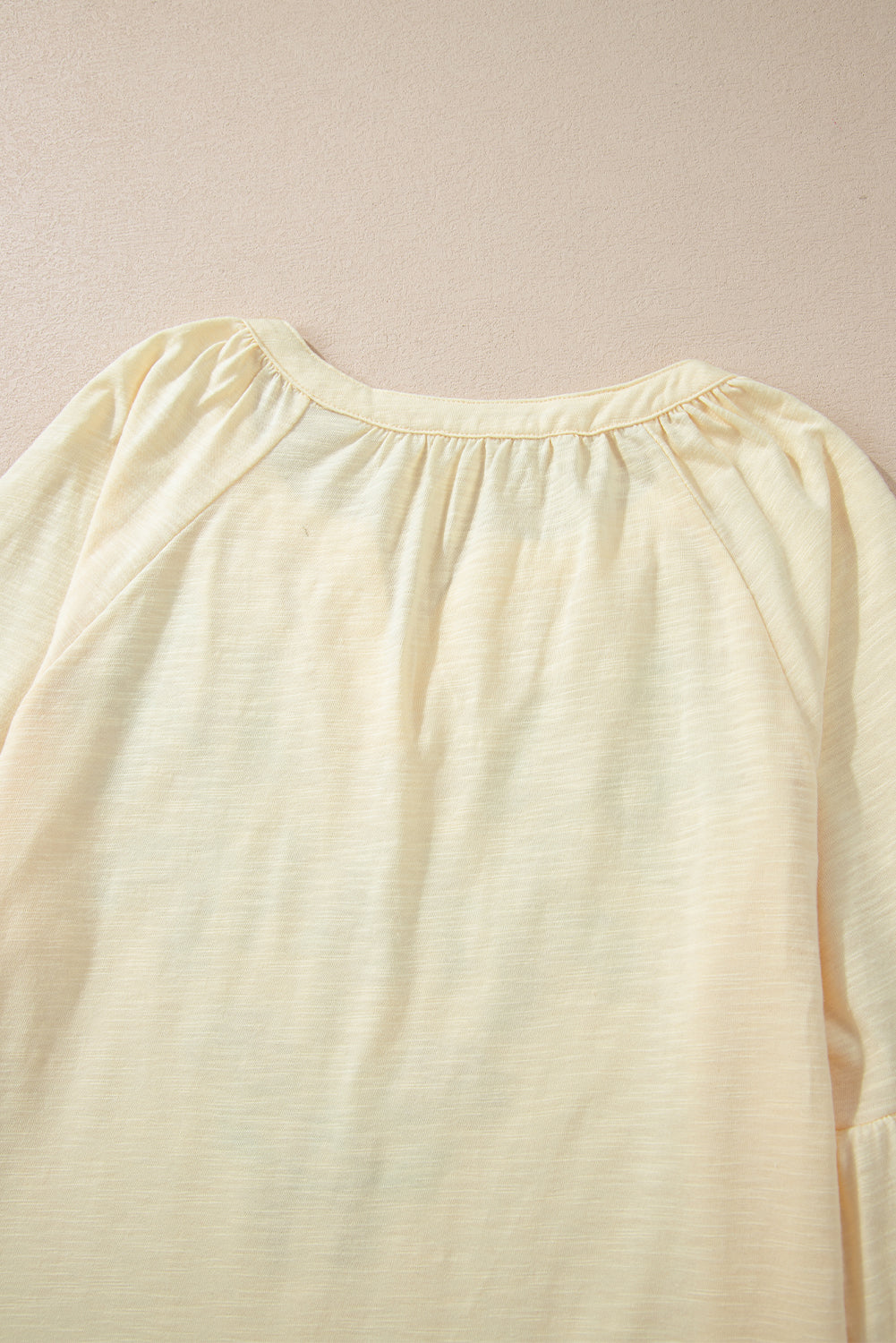 Apricot Paisley Floral Embroidered Notch V Neck Blouse-Chaelisa's New Jammies