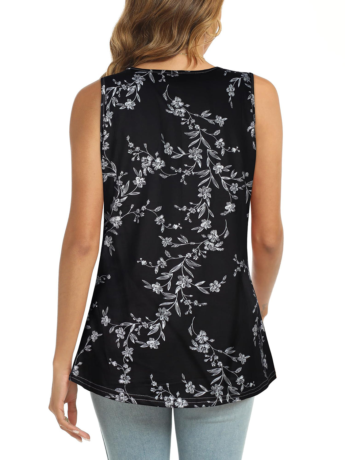 Printed Round Neck Tank-Chaelisa's New Jammies