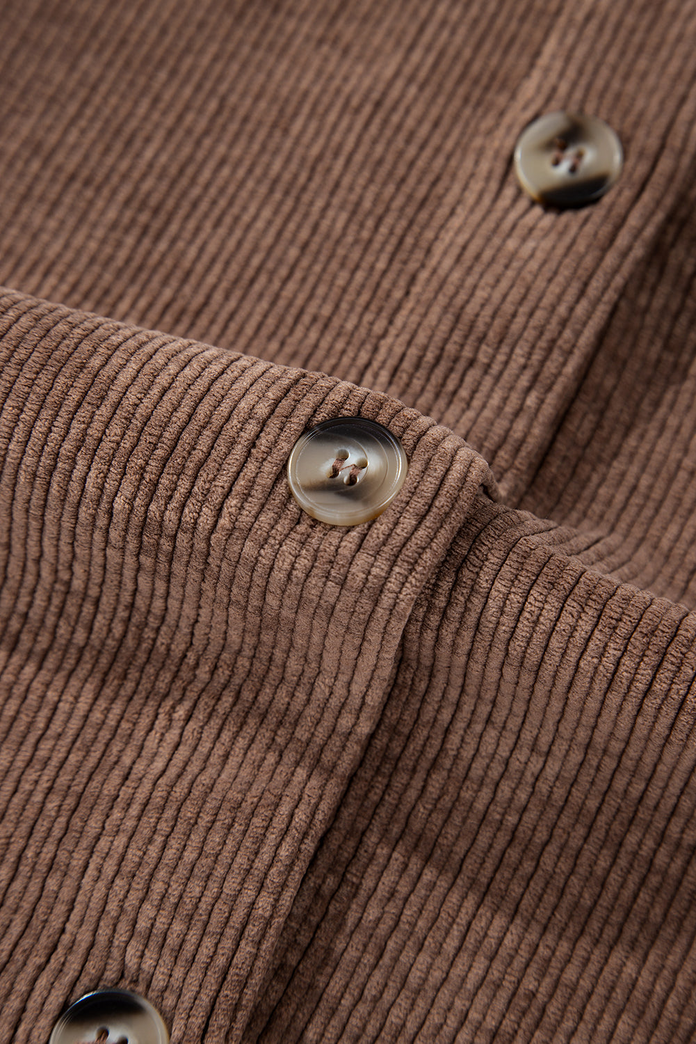 Chestnut Corduroy Flap Pocket Button Up Shacket-Chaelisa's New Jammies