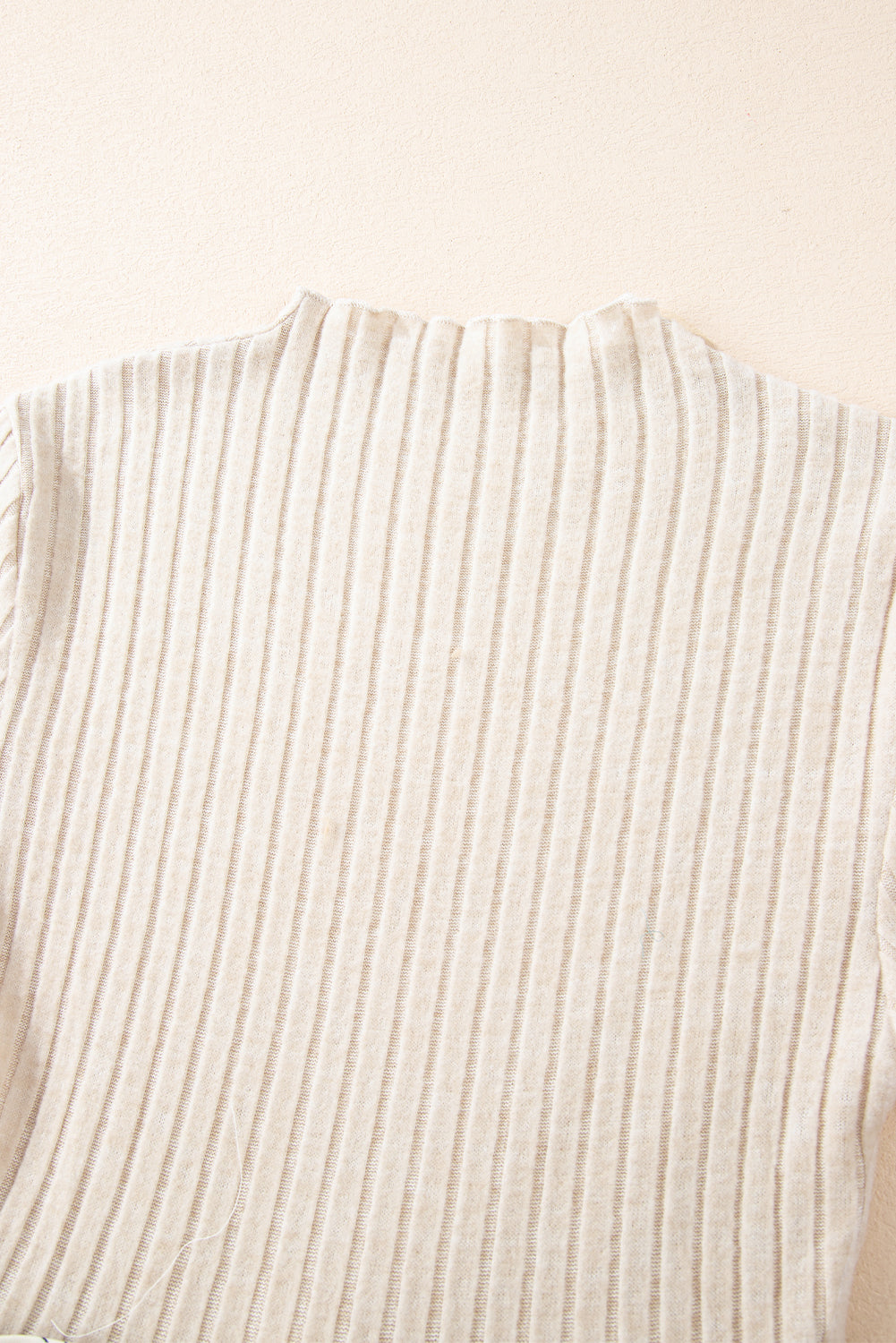 Beige Ribbed Knit Patchwork Printed Belted A-line Dress-Chaelisa's New Jammies