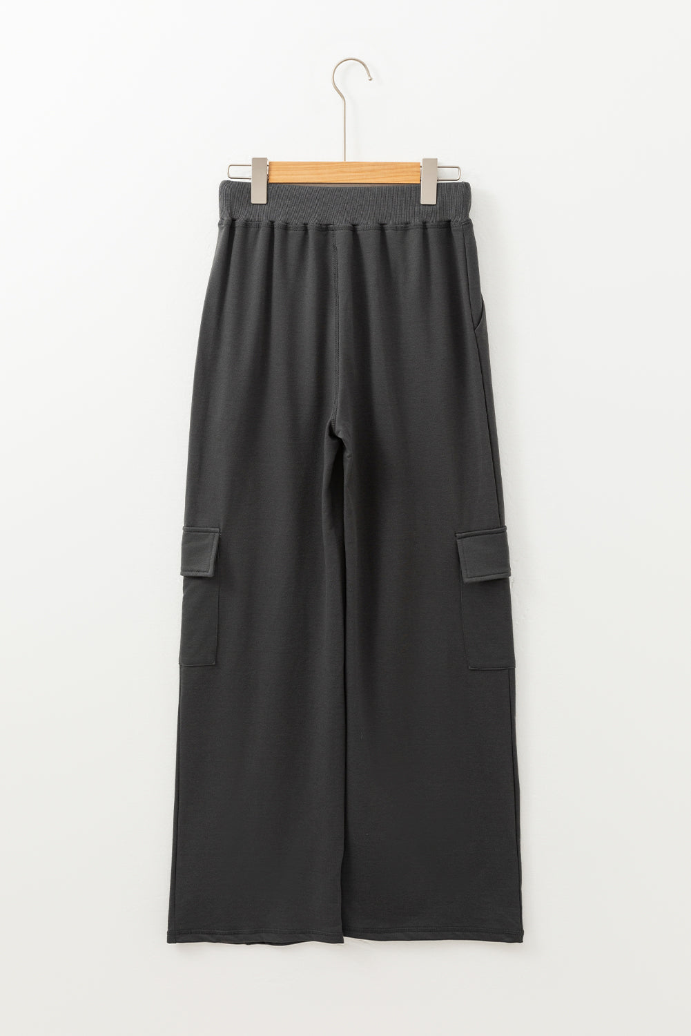 Carbon Grey Cargo Pockets Drawstring Sweatpants-Chaelisa's New Jammies