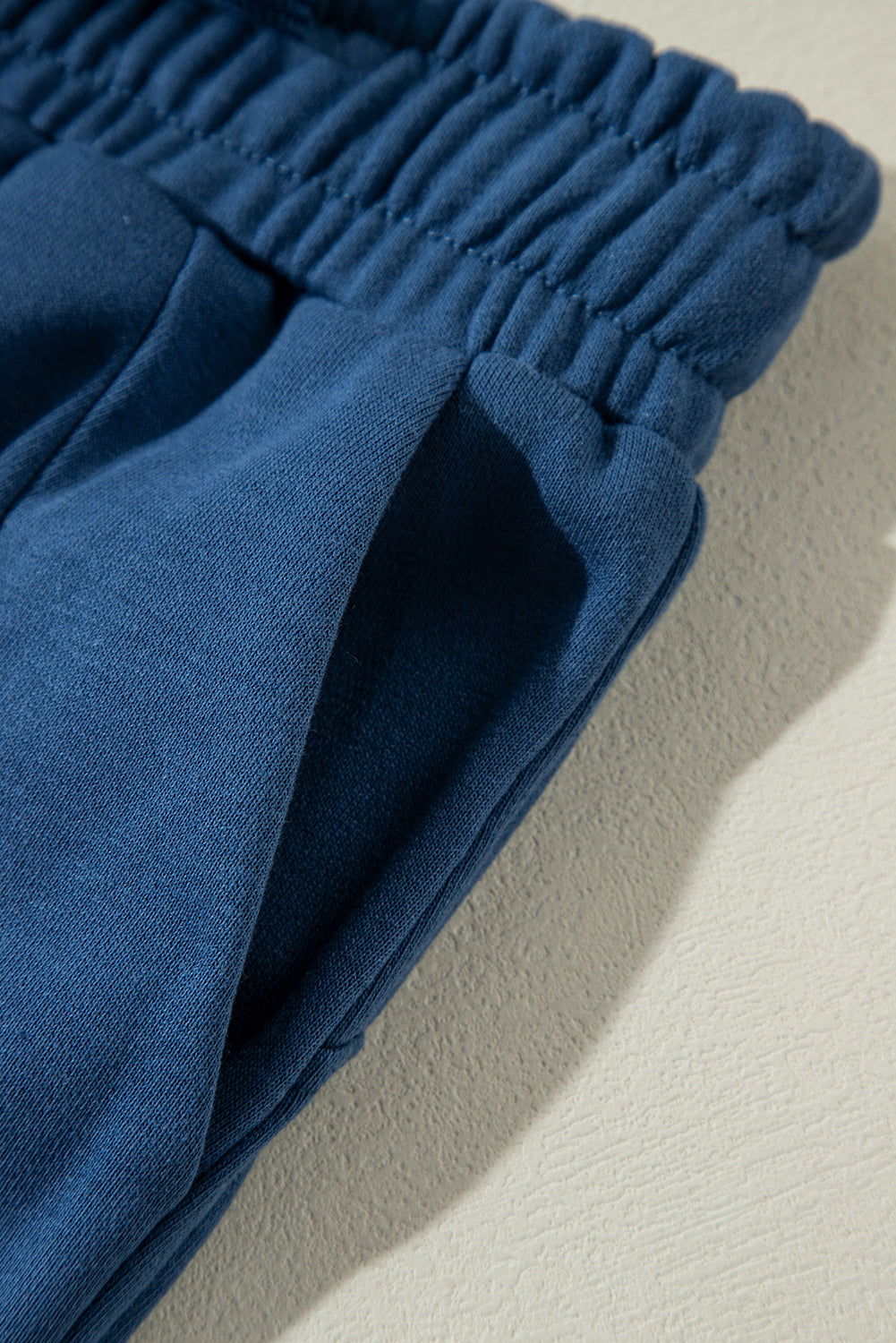 Sail Blue Drawstring High Waist Wide Leg Pocketed Sweatpants-Chaelisa's New Jammies