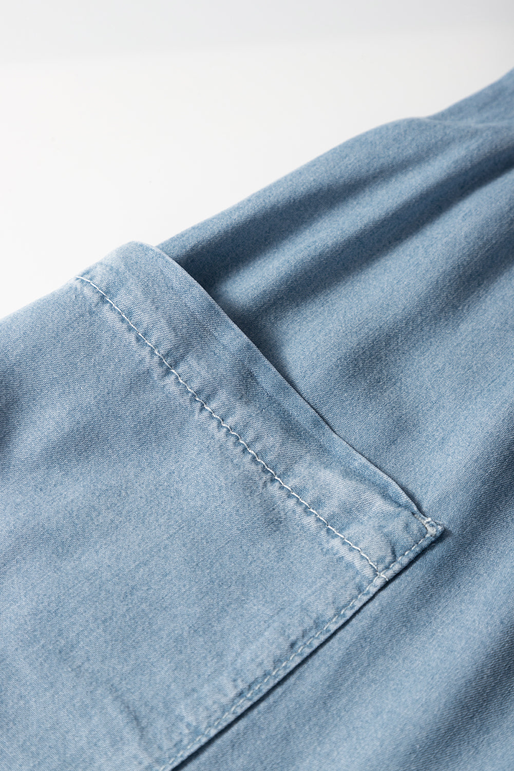 Beau Blue Buttoned Front High Waist Side Pockets Denim Maxi Skirt-Chaelisa's New Jammies