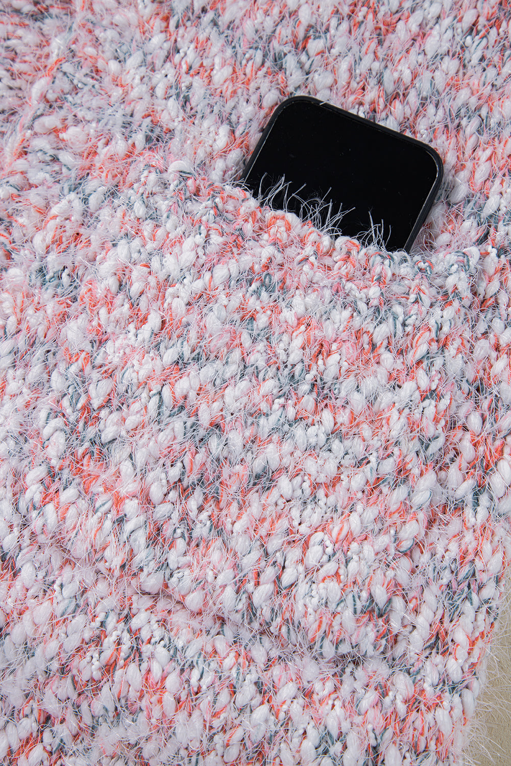 Pink Multicolor Confetti Open Front Knit Cardigan-Chaelisa's New Jammies