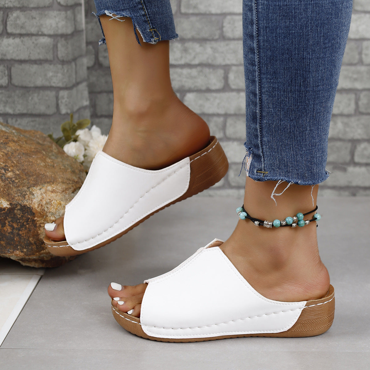 PU Leather Open Toe Sandals-Chaelisa's New Jammies