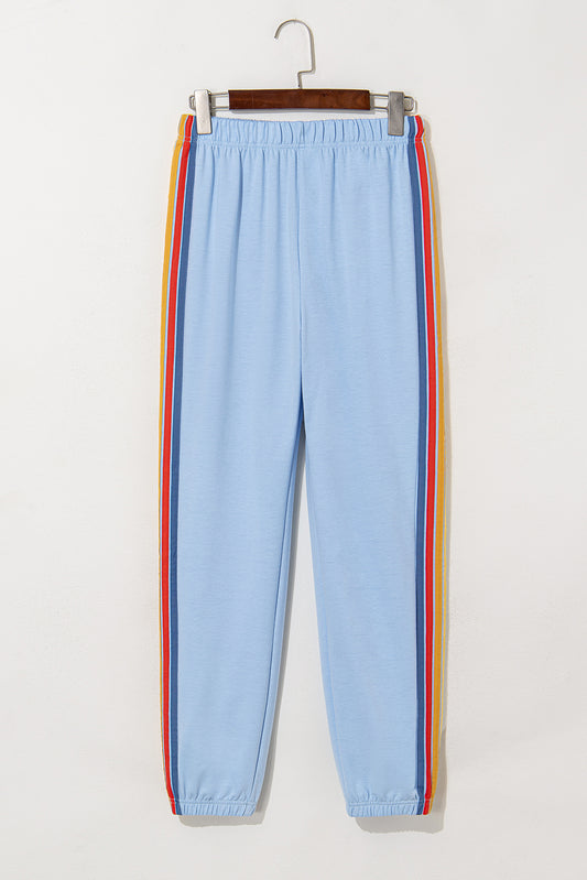Light Blue Counting Rainbows High Waist Sweatpants-Chaelisa's New Jammies