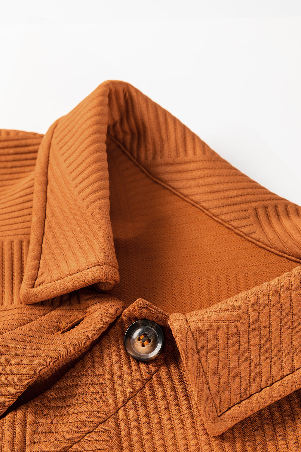 Gold Flame Textured Collared Drop Shoulder Buttoned Front Duster Coat-Chaelisa's New Jammies