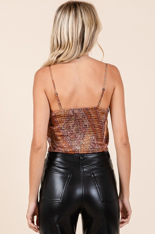 Mittoshop Paisley Patchwork Print Satin Cowl Neck Crop Cami-Chaelisa's New Jammies