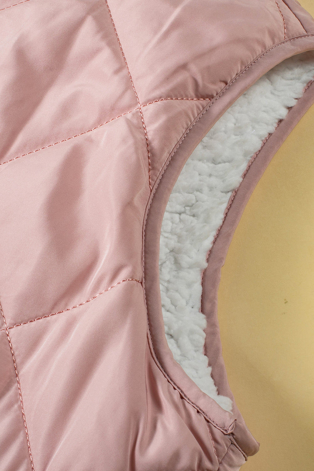 Pink Fleece Lined Quilted Vest Coats-Chaelisa's New Jammies
