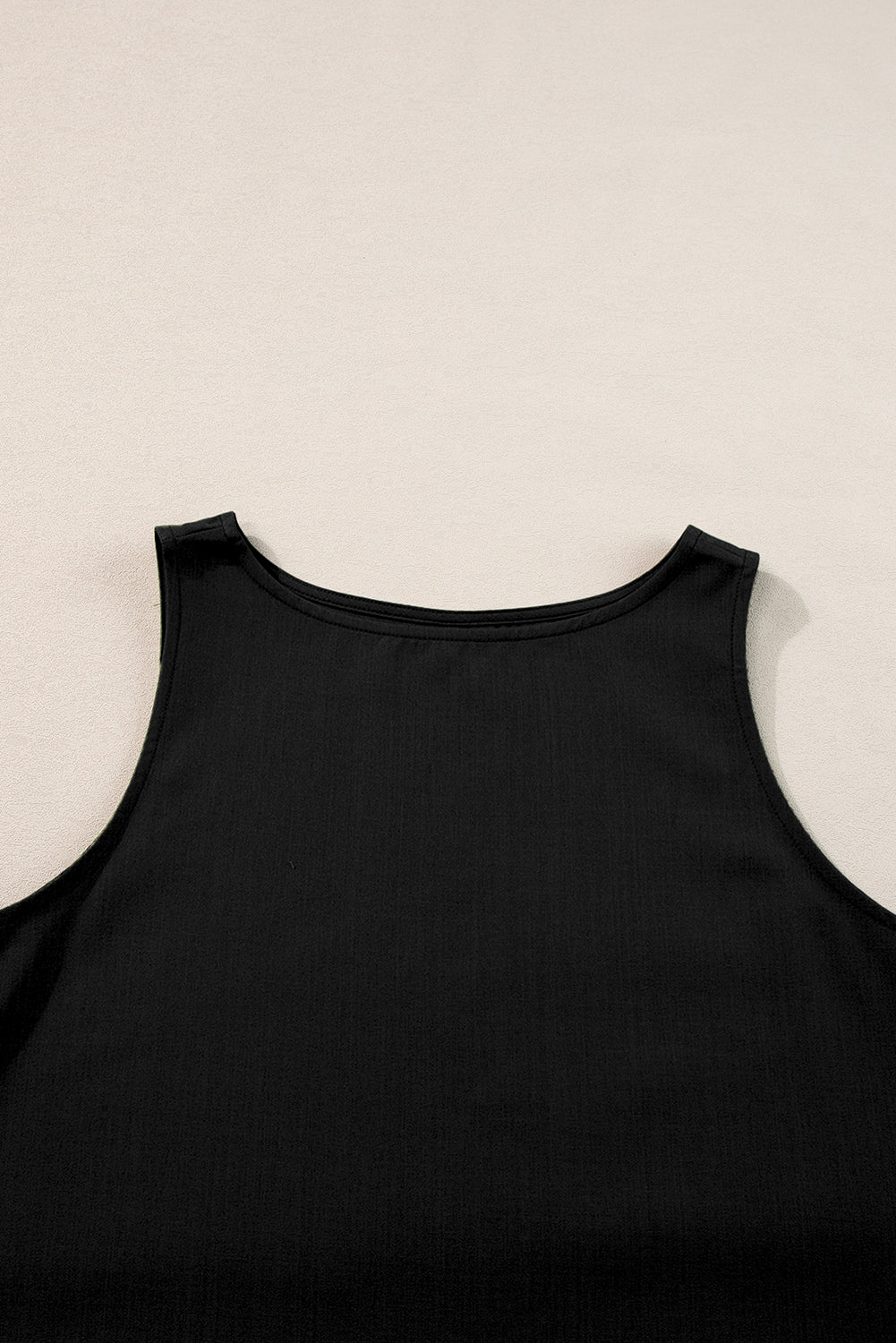Black Ricrac Trim Tank Top Elastic Waist Shorts Set-Chaelisa's New Jammies