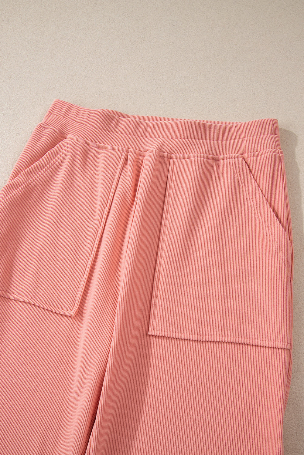 Blossom Ribbed Knit Drop Shoulder Pocketed Two Piece Lounge Set-Chaelisa's New Jammies