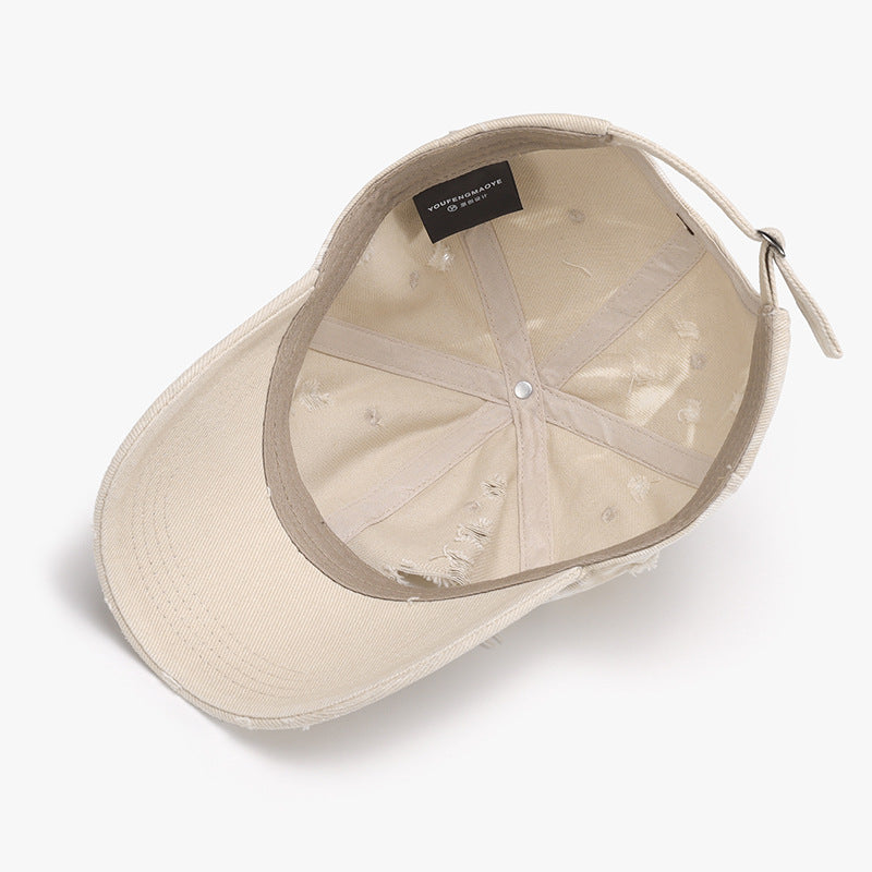 Distressed Adjustable Cotton Baseball Cap-Chaelisa's New Jammies