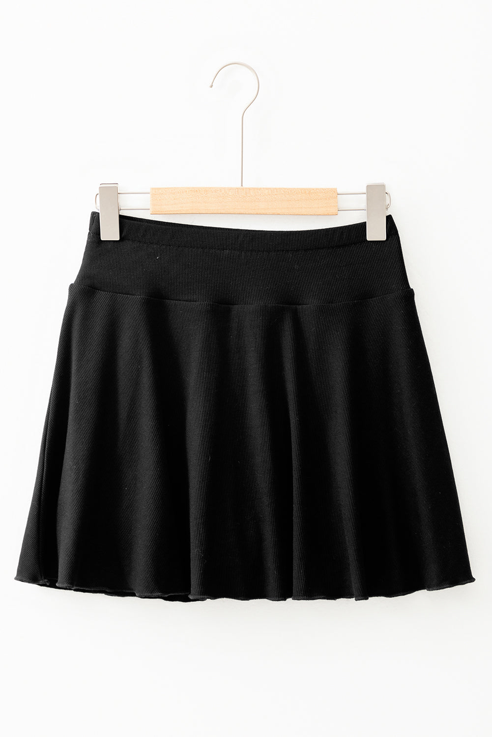 Black A-line Draped High Waist Phone Pocket Lined Skort-Chaelisa's New Jammies