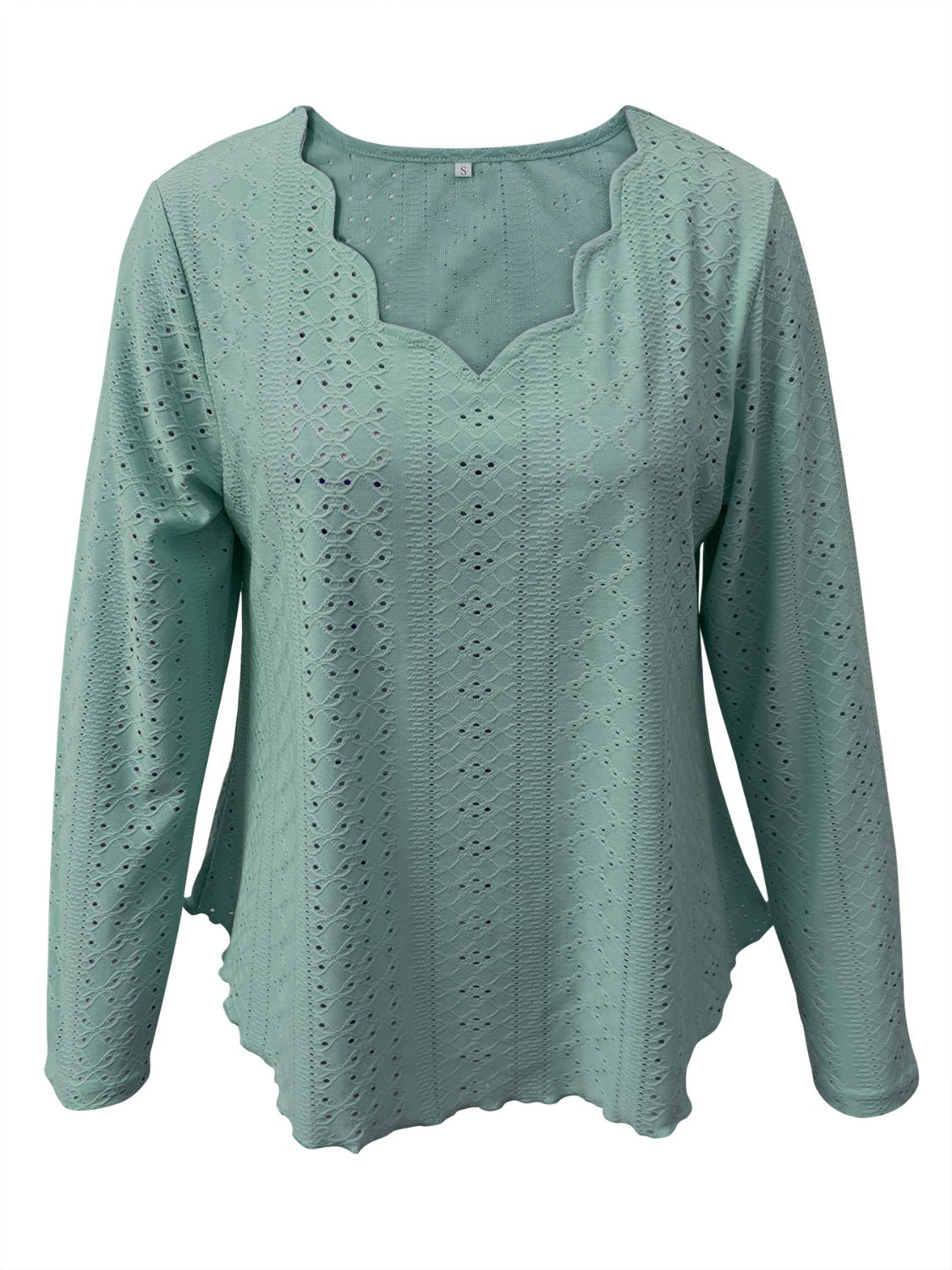 Eyelet Long Sleeve Blouse-Chaelisa's New Jammies