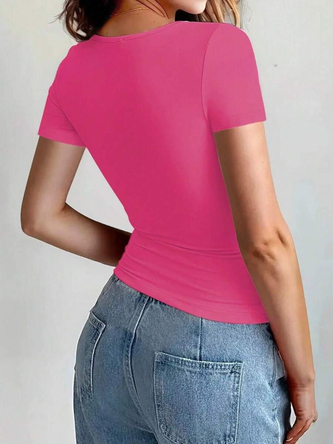 Round Neck Short Sleeve T-Shirt-Chaelisa's New Jammies