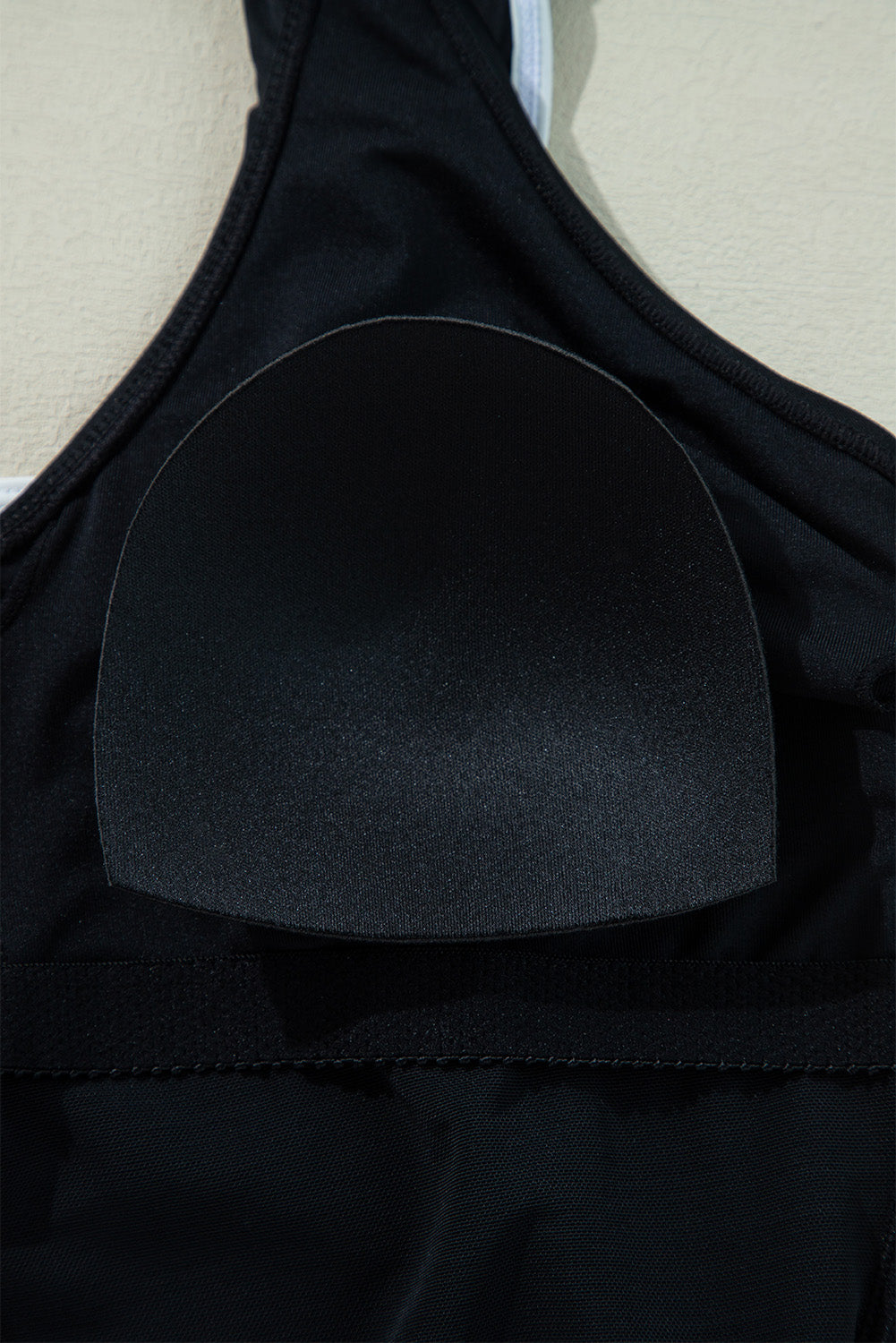 Black Color Contrast Ruffled Wrap V Neck Swimsuit-Chaelisa's New Jammies